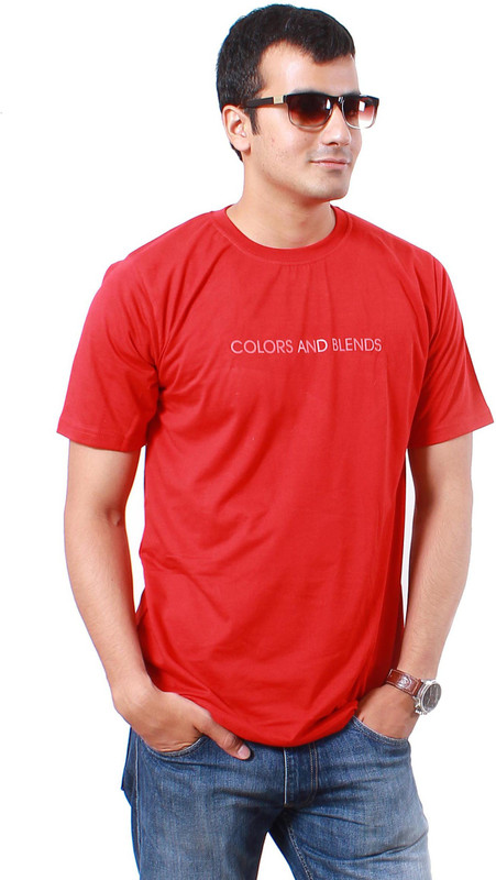 Colors & Blends Solid Men Round Neck Red T-Shirt Colors & Blends Solid Men Round Neck Red T-Shirt