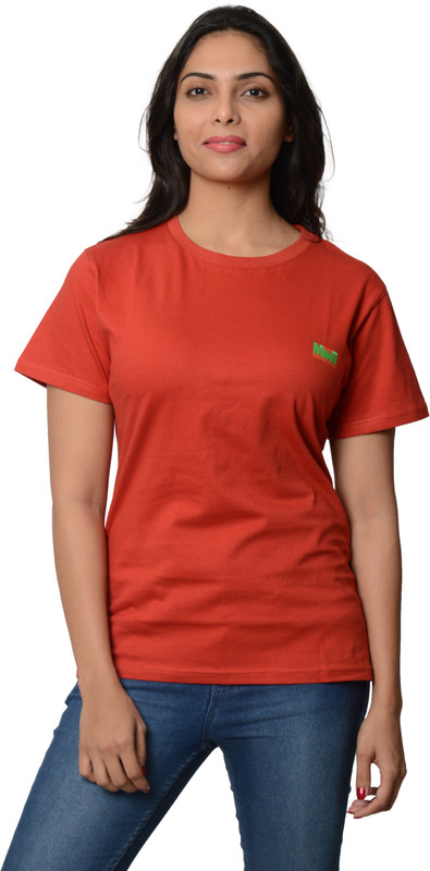 My Indian Dream Printed Women Round Neck Red T-Shirt