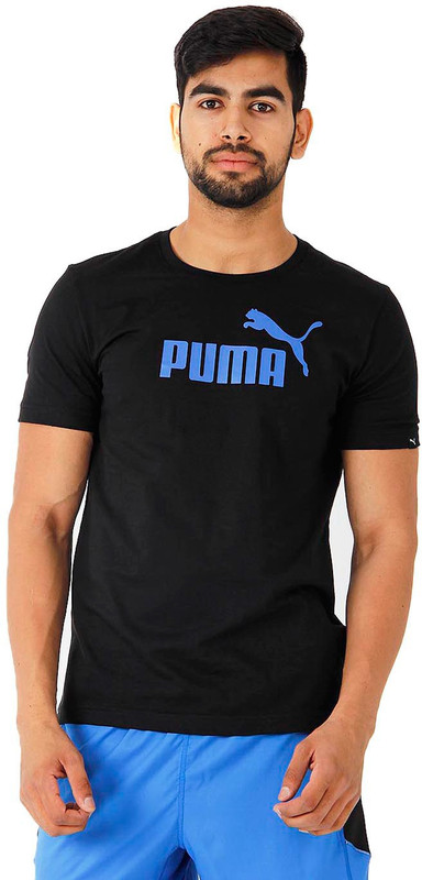 Puma Solid Men Round Neck Black T-Shirt