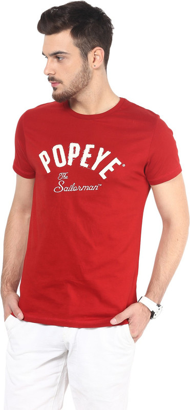 Henry and Smith Applique Men Round Neck Red T-Shirt Henry and Smith Applique Men Round Neck Red T-Shirt