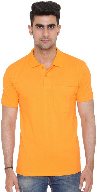 Colors & Blends Solid Men Polo Neck Reversible Orange T-Shirt Colors & Blends Solid Men Polo Neck Reversible Orange T-Shirt