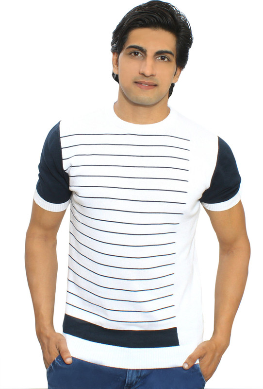 Thread Craft Graphic Print Men Round Neck White T-Shirt
