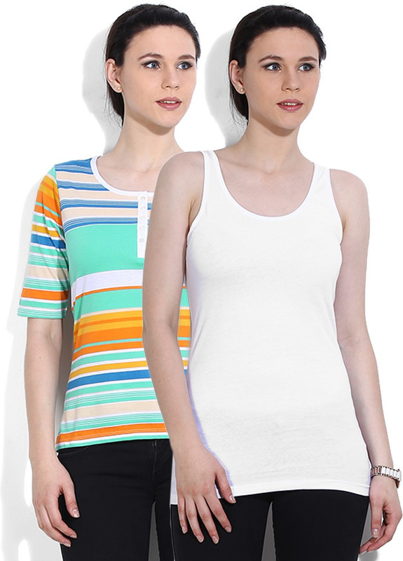 United Colors of Benetton. Striped Women Multicolor T-Shirt