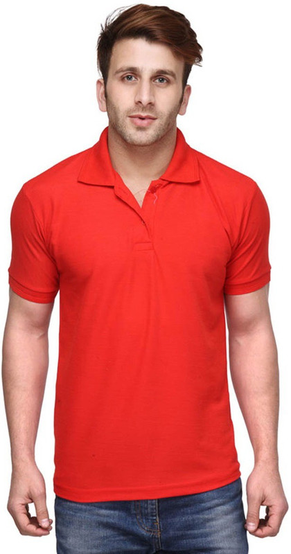 FDS Solid Men Polo Neck Red T-Shirt FDS Solid Men Polo Neck Red T-Shirt