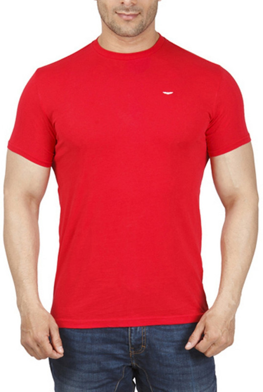 ColorPlus Solid Men Round Neck White T-Shirt