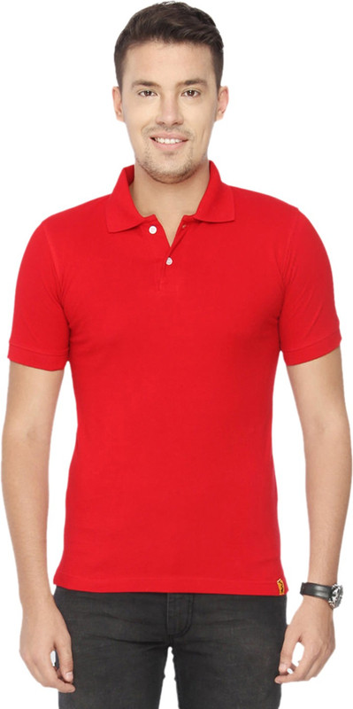 Concepts Solid Men Polo Neck Red T-Shirt