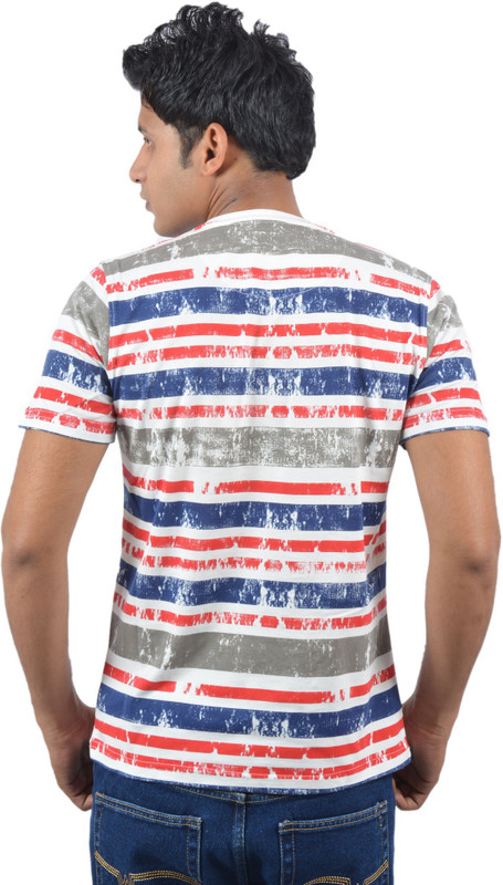 Josh Button Solid Men Round Neck White T-Shirt