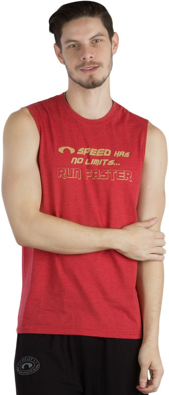 Arcley Solid, Printed Men Round Neck Red T-Shirt