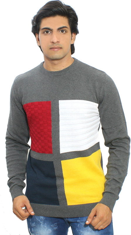 Thread Craft Graphic Print Men Round Neck Multicolor T-Shirt