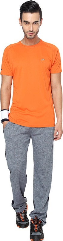 Proline Active Solid Men Round Neck Red T-Shirt