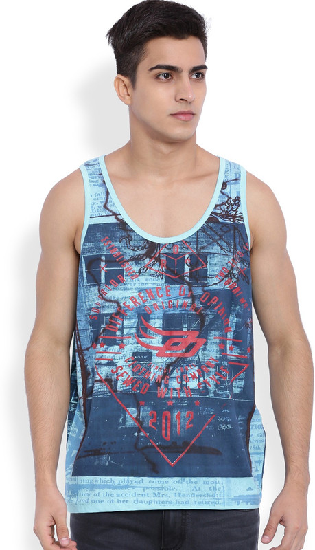 DIFFERENCE OF OPINION Graphic Print Men Round or Crew Light Blue T-Shirt