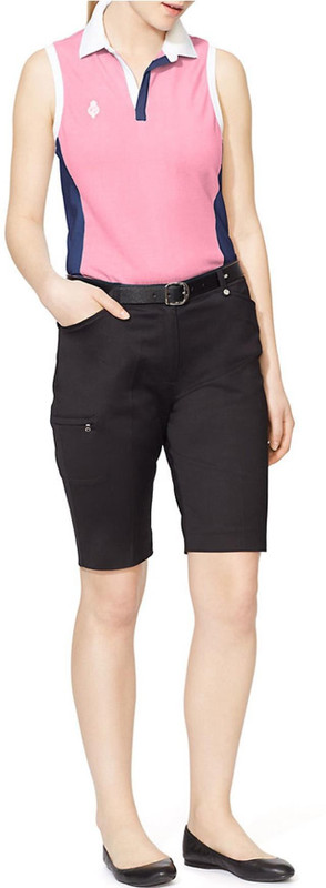 Kotty Solid Women Polo Neck Pink T-Shirt