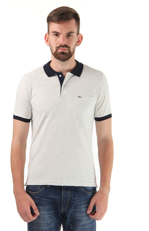 Cloak & Decker Solid Men Polo Neck Grey, Black T-Shirt Cloak & Decker Solid Men Polo Neck Grey, Black T-Shirt
