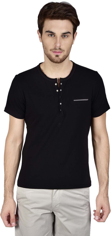 Hammock Solid Men Round Neck Black T-Shirt