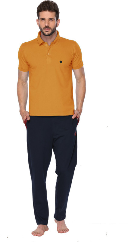 ONN Solid Men Polo Neck Yellow T-Shirt ONN Solid Men Polo Neck Yellow T-Shirt
