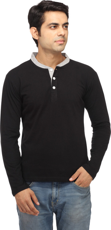 Leana Solid Men Round Neck Multicolor T-Shirt