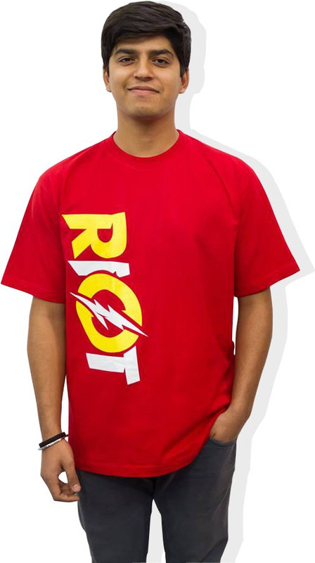 Epic Ink Graphic Print Men Round Neck Red T-Shirt