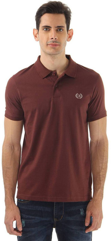Cloak & Decker Solid Men Polo Neck Brown T-Shirt Cloak & Decker Solid Men Polo Neck Brown T-Shirt
