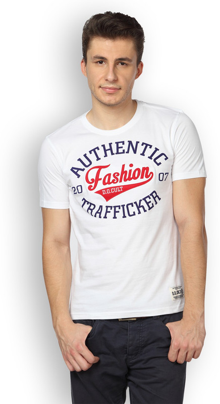 DIFFERENCE OF OPINION Graphic Print Men Round Neck White T-Shirt