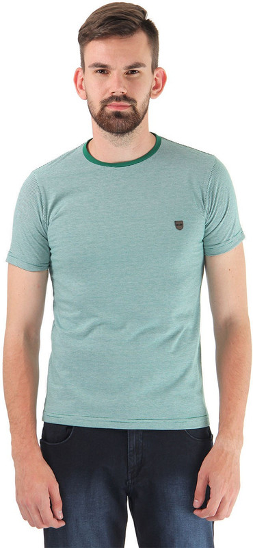 Cloak & Decker Striped Men Round Neck Green T-Shirt Cloak & Decker Striped Men Round Neck Green T-Shirt