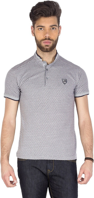 Mufti Printed Men Henley Multicolor T-Shirt