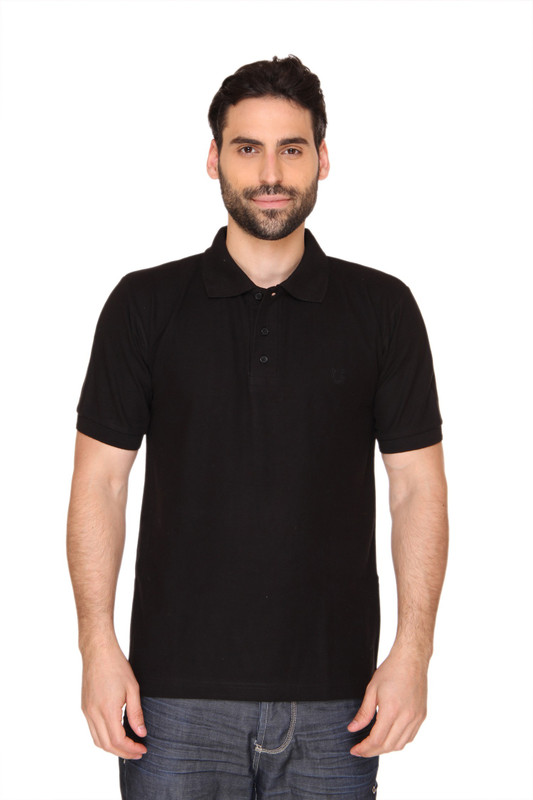 Blacksmith Solid Men Polo Neck Black T-Shirt Blacksmith Solid Men Polo Neck Black T-Shirt