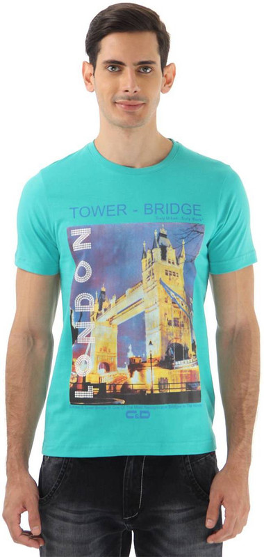 Cloak & Decker Graphic Print Men Round Neck Green T-Shirt Cloak & Decker Graphic Print Men Round Neck Green T-Shirt