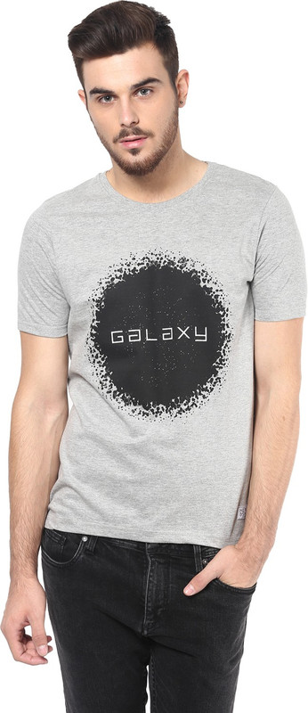 Henry and Smith Printed Men Round Neck Grey T-Shirt Henry and Smith Printed Men Round Neck Grey T-Shirt