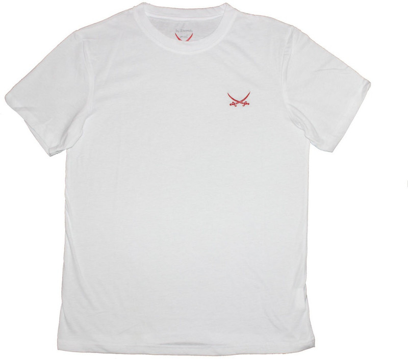 2swords Solid Men Round Neck White T-Shirt