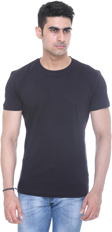 Colors & Blends Solid Men Round Neck Black T-Shirt Colors & Blends Solid Men Round Neck Black T-Shirt