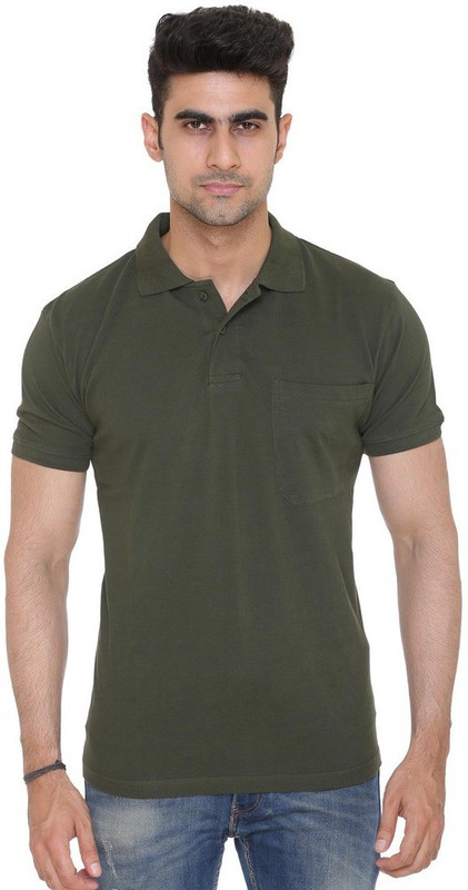 Colors & Blends Solid Men Polo Neck Reversible Green T-Shirt Colors & Blends Solid Men Polo Neck Reversible Green T-Shirt