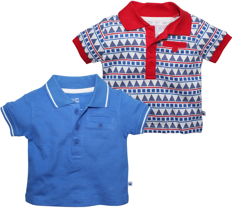 FS Mini Klub Boys Geometric Print, Solid T Shirt(Blue, Pack of 2) RS.259 (64.00% Off) - Flipkart