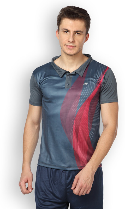 DIFFERENCE OF OPINION Graphic Print Men Polo Neck Grey T-Shirt