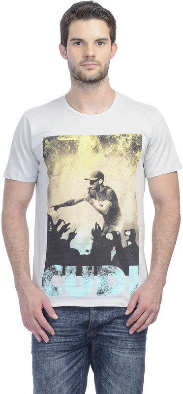 Kid Cudi Printed Men Round or Crew Grey T-Shirt Kid Cudi Printed Men Round or Crew Grey T-Shirt