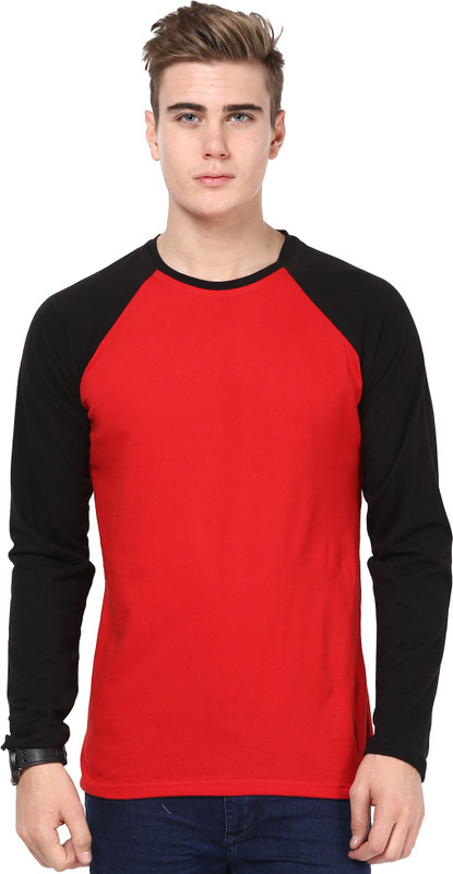 Izinc Solid Men Round Neck Red T-Shirt