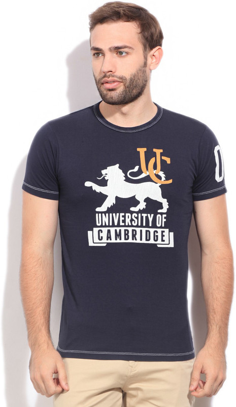 Pepe Jeans Printed Men Round Neck Blue T-Shirt