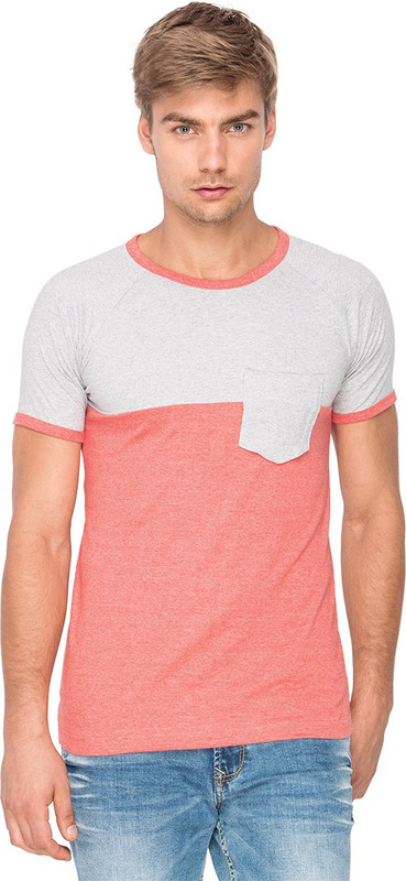 Campus Sutra Solid Men Round or Crew Multicolor T-Shirt