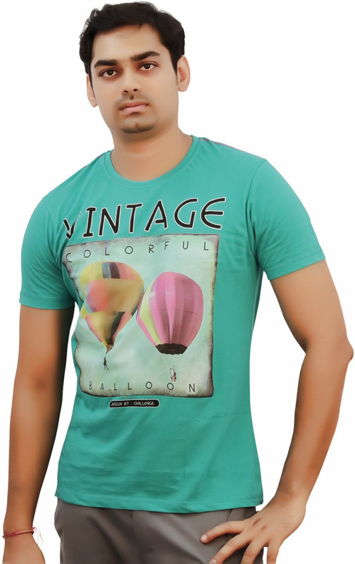 Kothari Printed Men Round Neck Light Green T-Shirt Kothari Printed Men Round Neck Light Green T-Shirt