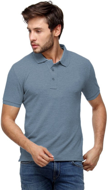 Gold Axe Solid Men Polo Neck Light Blue T-Shirt Gold Axe Solid Men Polo Neck Light Blue T-Shirt