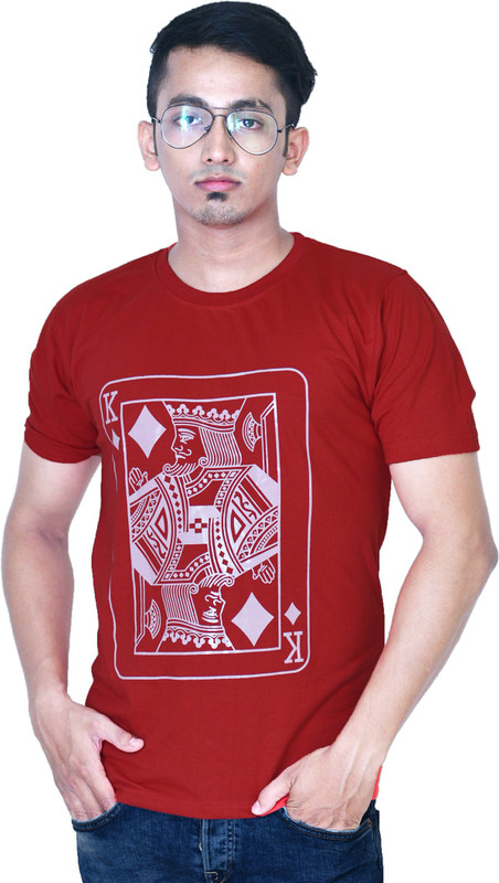 Be Good Printed Men Round Neck Red T-Shirt