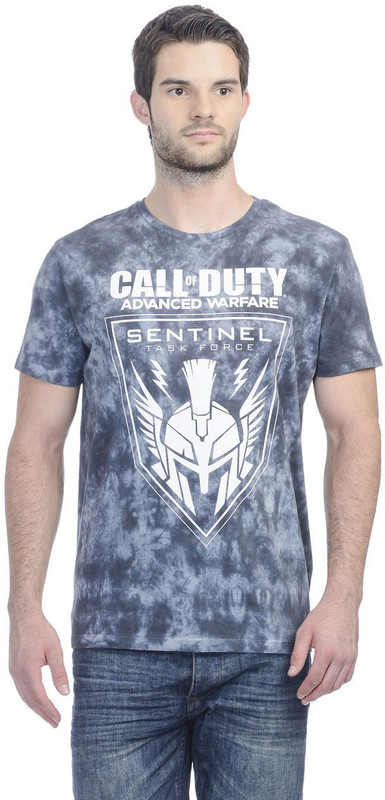 Call Of Duty Printed Men Round or Crew Blue T-Shirt