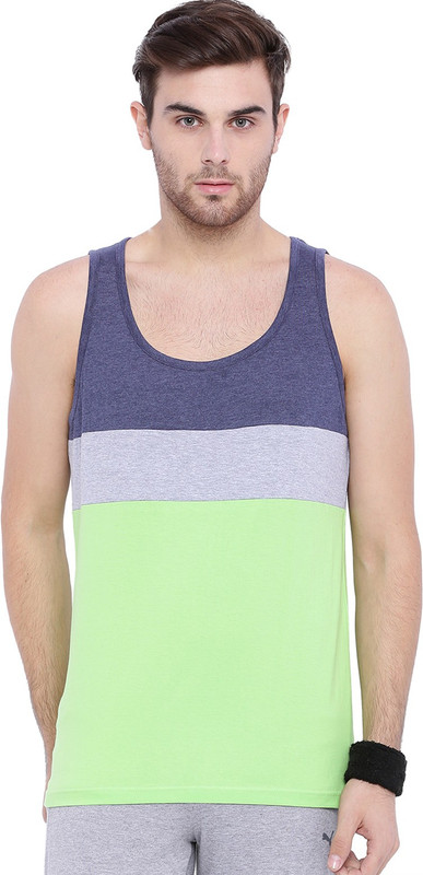 DIFFERENCE OF OPINION Solid Men Round Neck Blue, Grey, Light Green T-Shirt