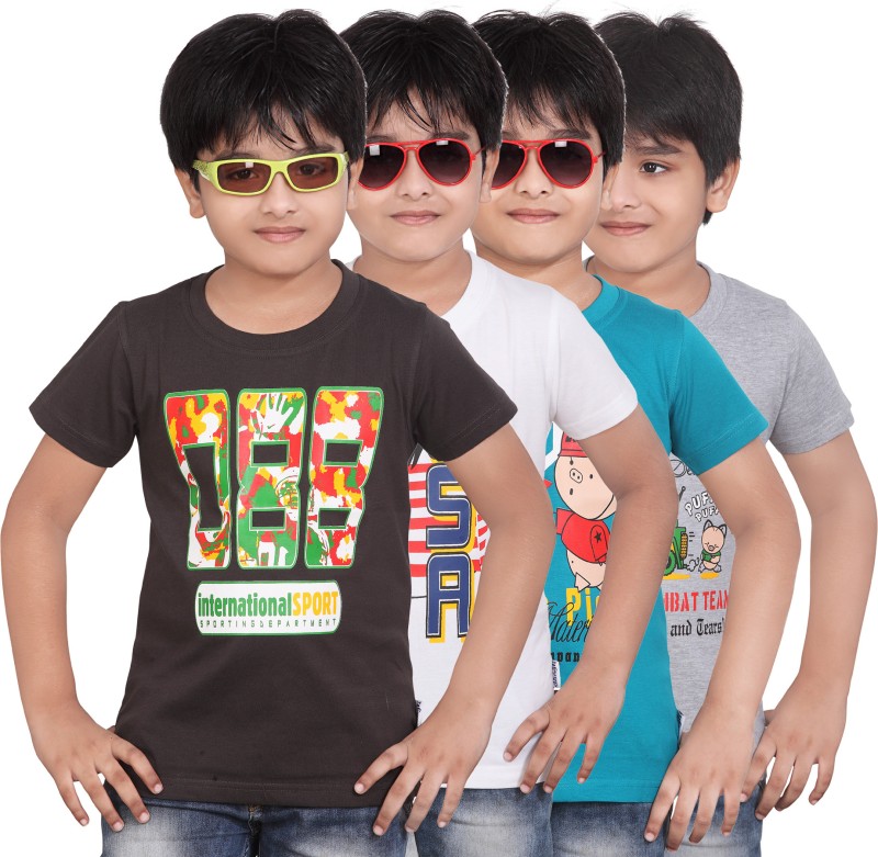 FabTag  - Dongli Boys Printed T Shirt(Multicolor, Pack of 4) RS.2799 (72.00% Off) - Flipkart