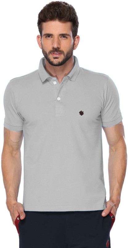 ONN Solid Men Polo Neck Grey T-Shirt ONN Solid Men Polo Neck Grey T-Shirt