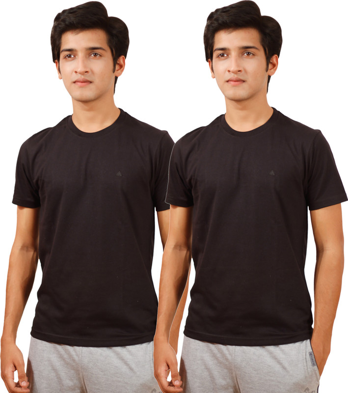 Tryd Solid Men Round Neck Multicolor T-Shirt(Pack of 2)
