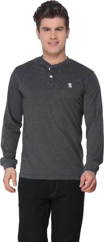 The Cotton Company Solid Men Henley Grey T-Shirt RS.449 (70.00% Off) - Flipkart