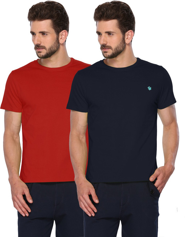 ONN Solid Men Round Neck Red, Dark Blue T-Shirt(Pack of 2) ONN Solid Men Round Neck Red, Dark Blue T-Shirt(Pack of 2)
