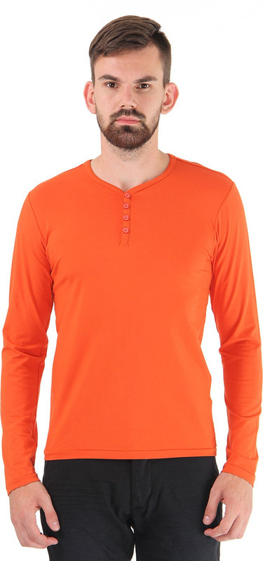 Jack & Jones Solid Men Henley Red T-Shirt