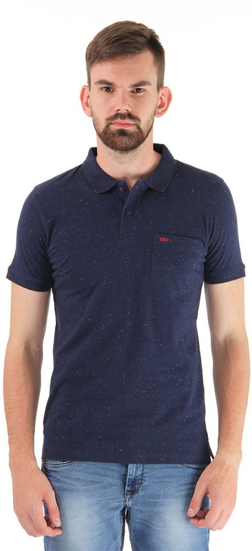 Cloak & Decker Printed Men Polo Neck Dark Blue T-Shirt Cloak & Decker Printed Men Polo Neck Dark Blue T-Shirt
