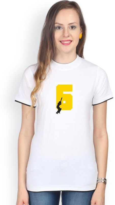 Campus Sutra Solid Women Round Neck White T-Shirt